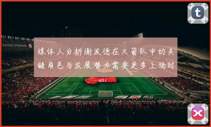 媒体人分析谢泼德在火箭队中的关键角色与发展潜力需要更多上场时间